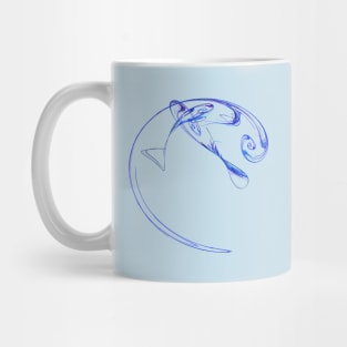 Fractal - Three Blue Fish Mug